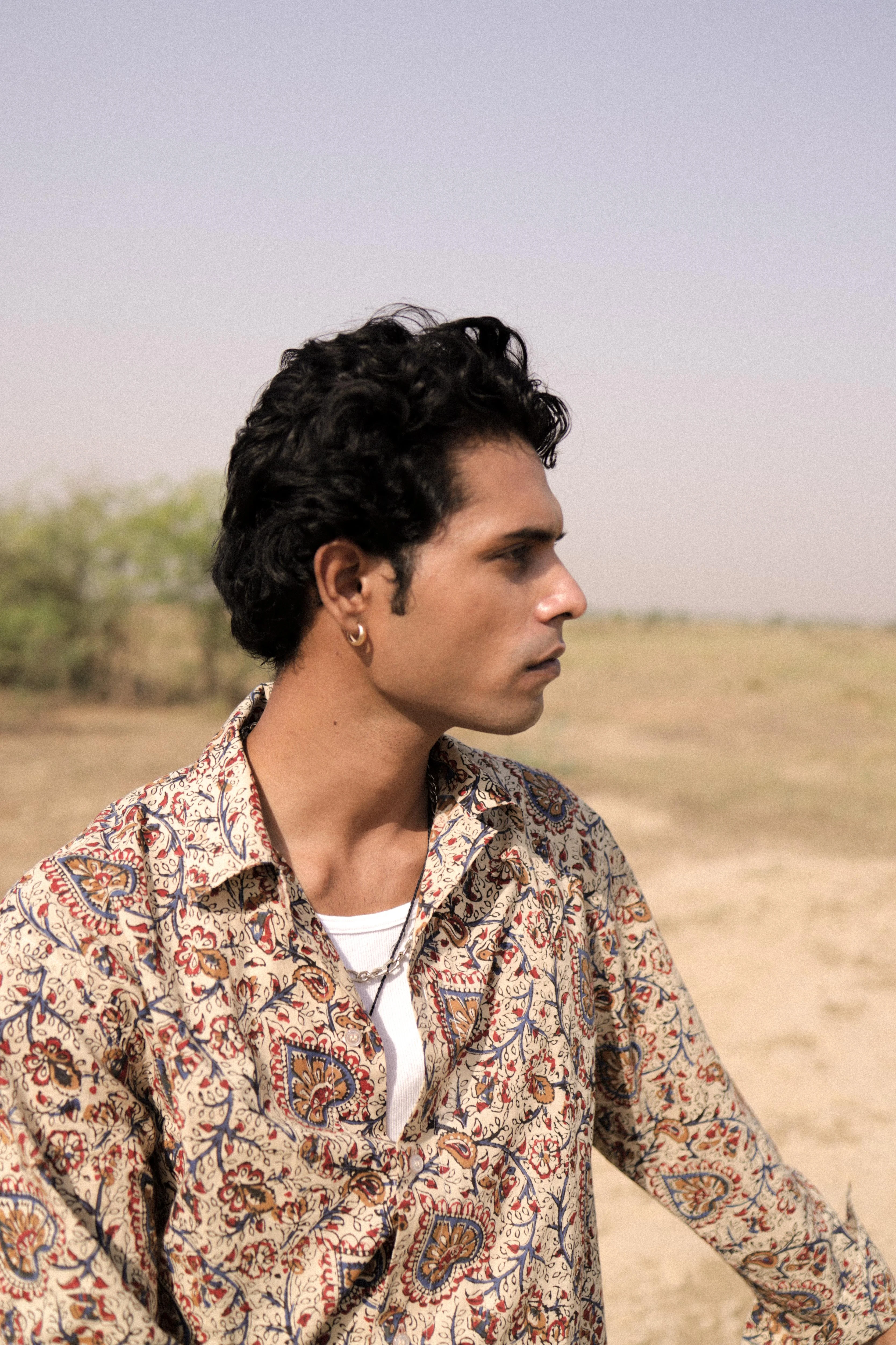Bagru Hand-Blocked Jaal Summer Shirt - Image 3