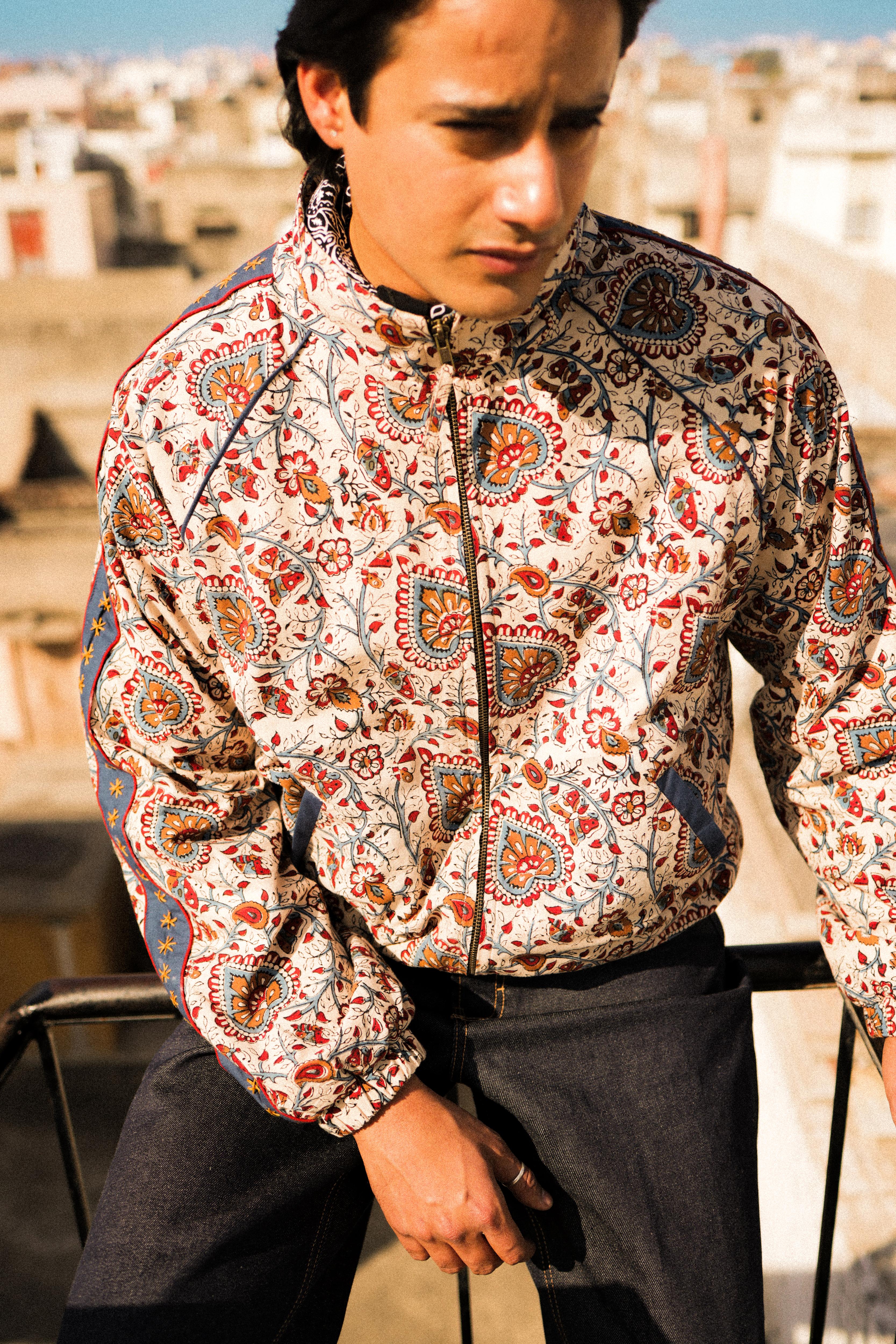 Bagru Jaal Handcrafted Track Jacket - Image 3