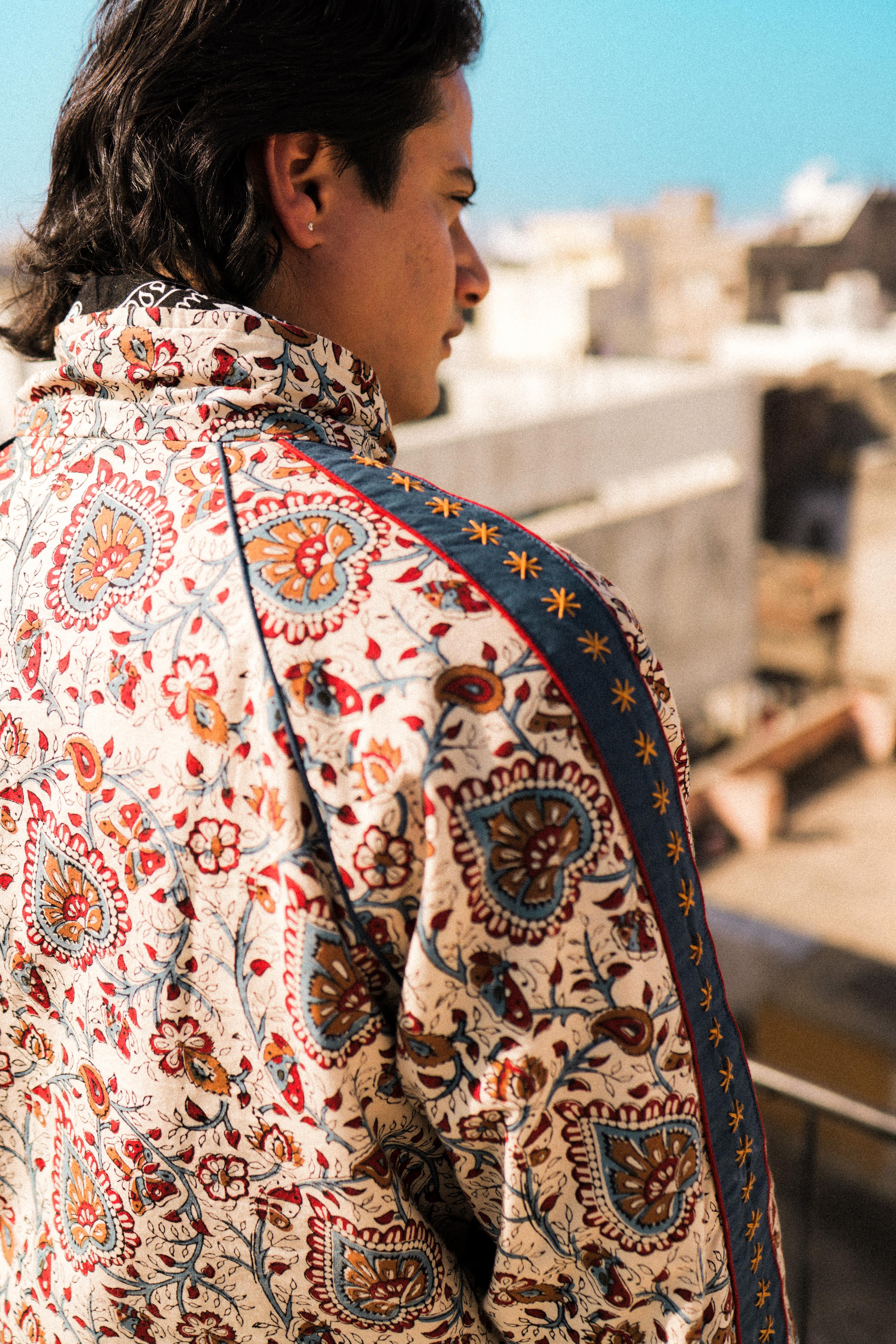 Bagru Jaal Handcrafted Track Jacket - Image 4