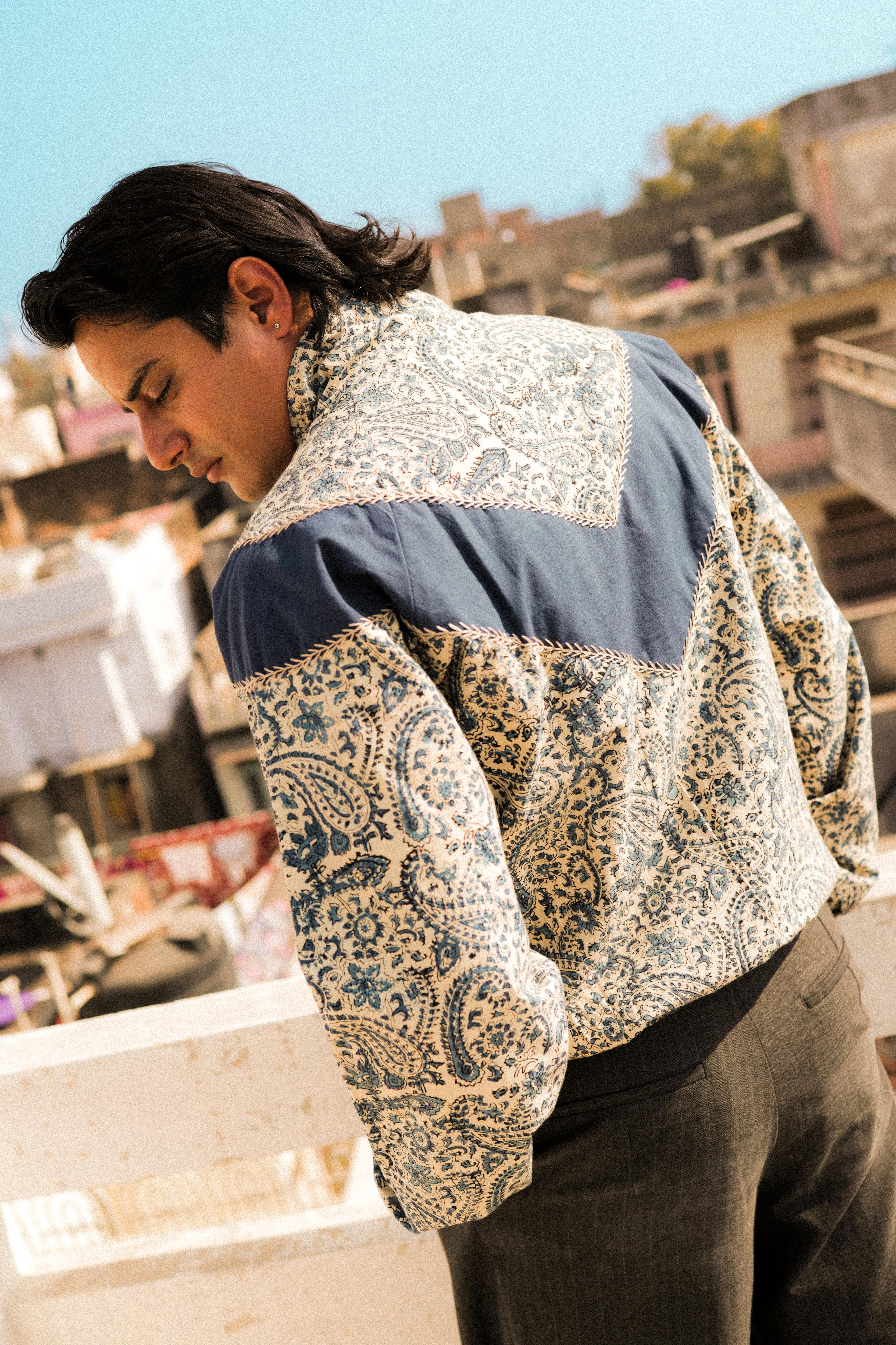 Bagru Panel Handcrafted Track Jacket - Image 4