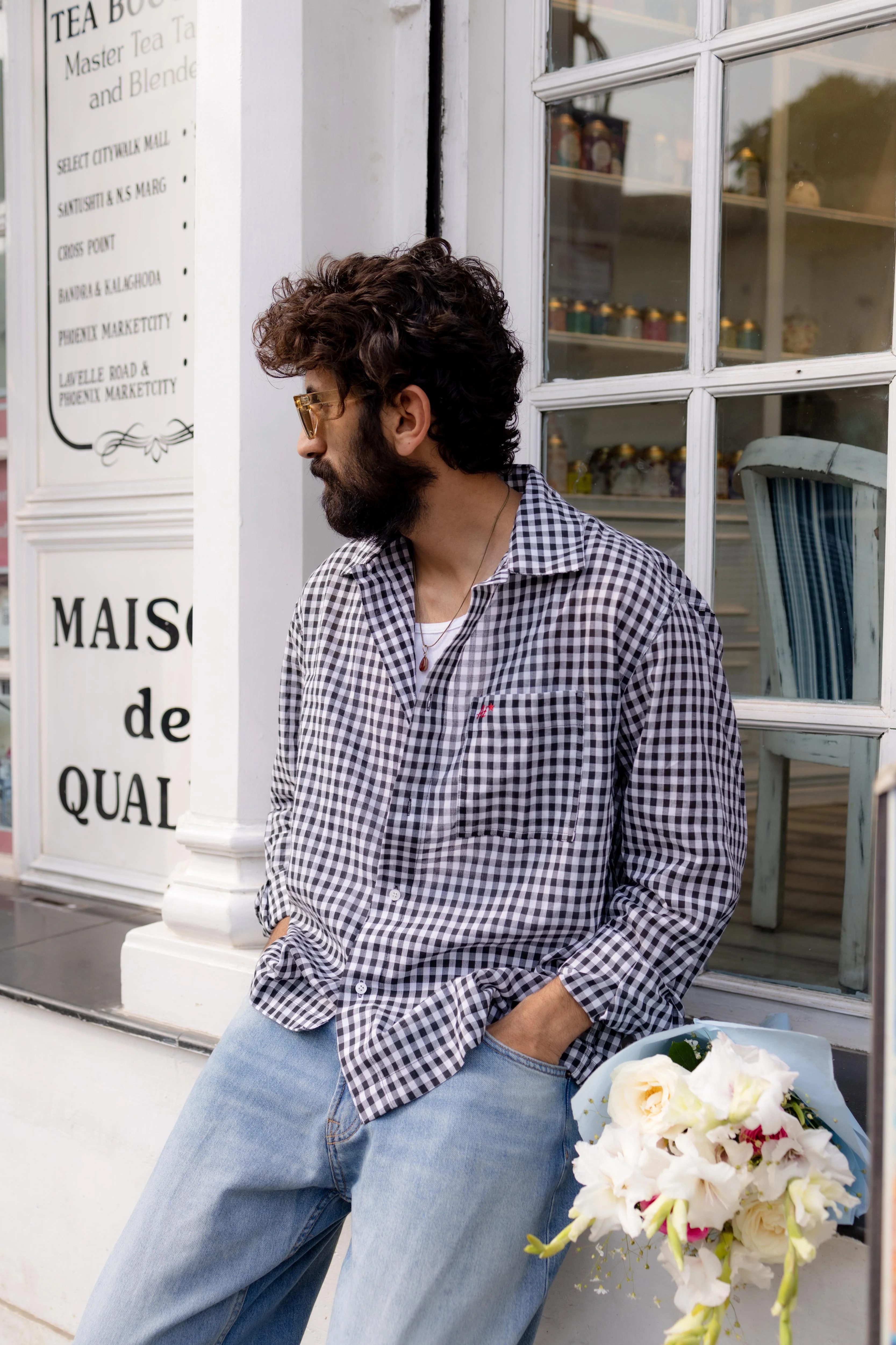 Black and White Check Shirt - Image 3