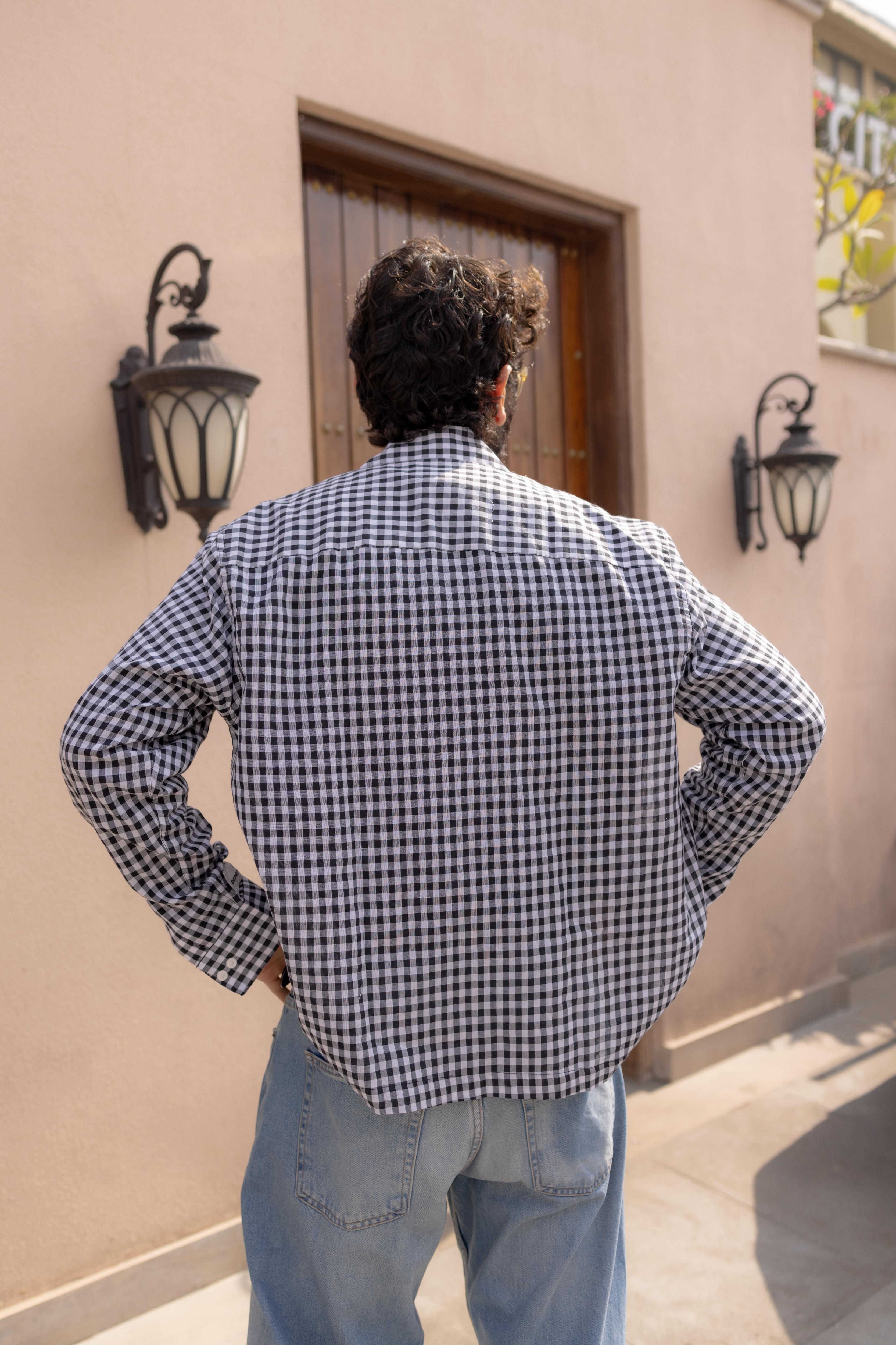 Black and White Check Shirt - Image 5
