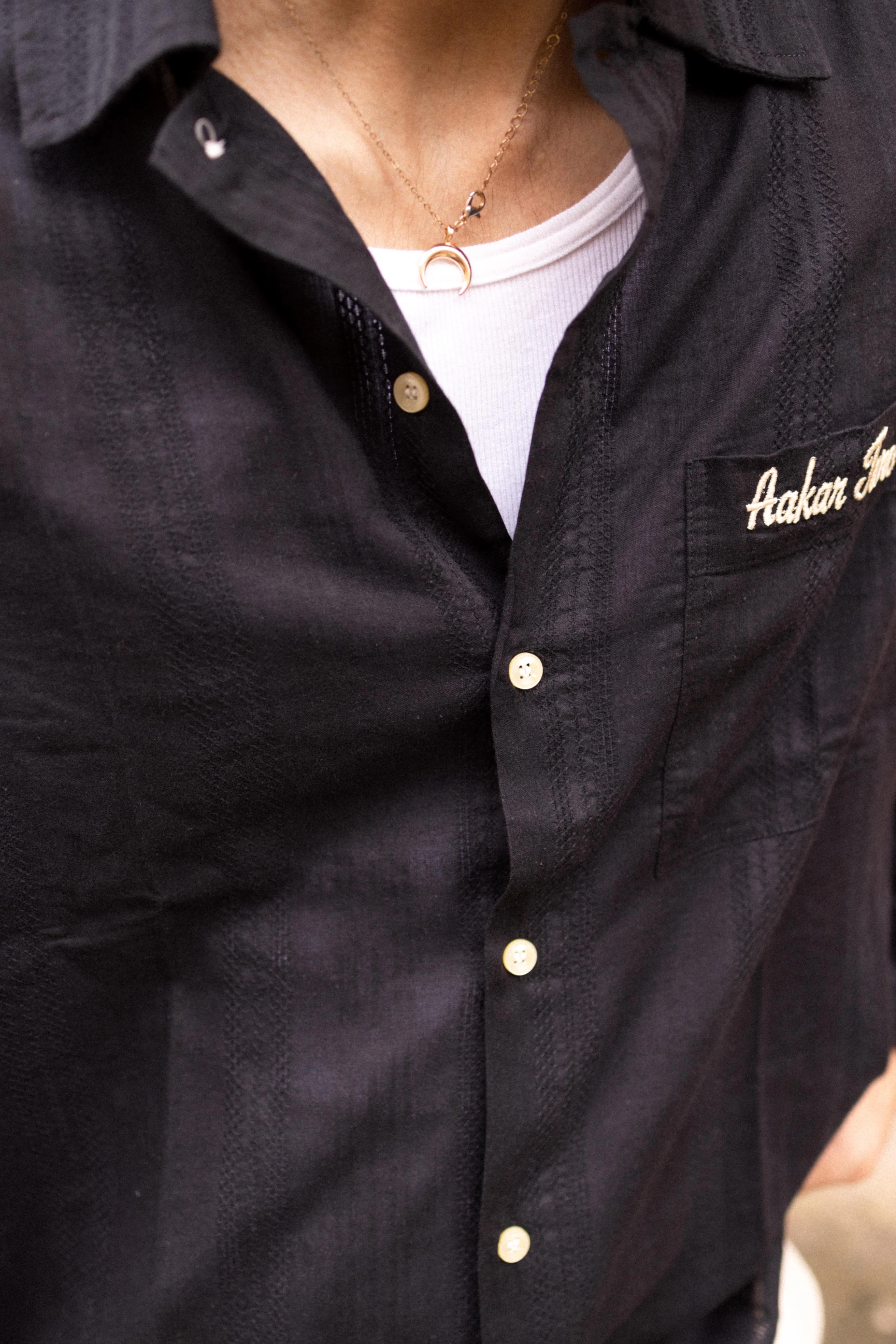 Black Dobby Resort Shirt - Image 3