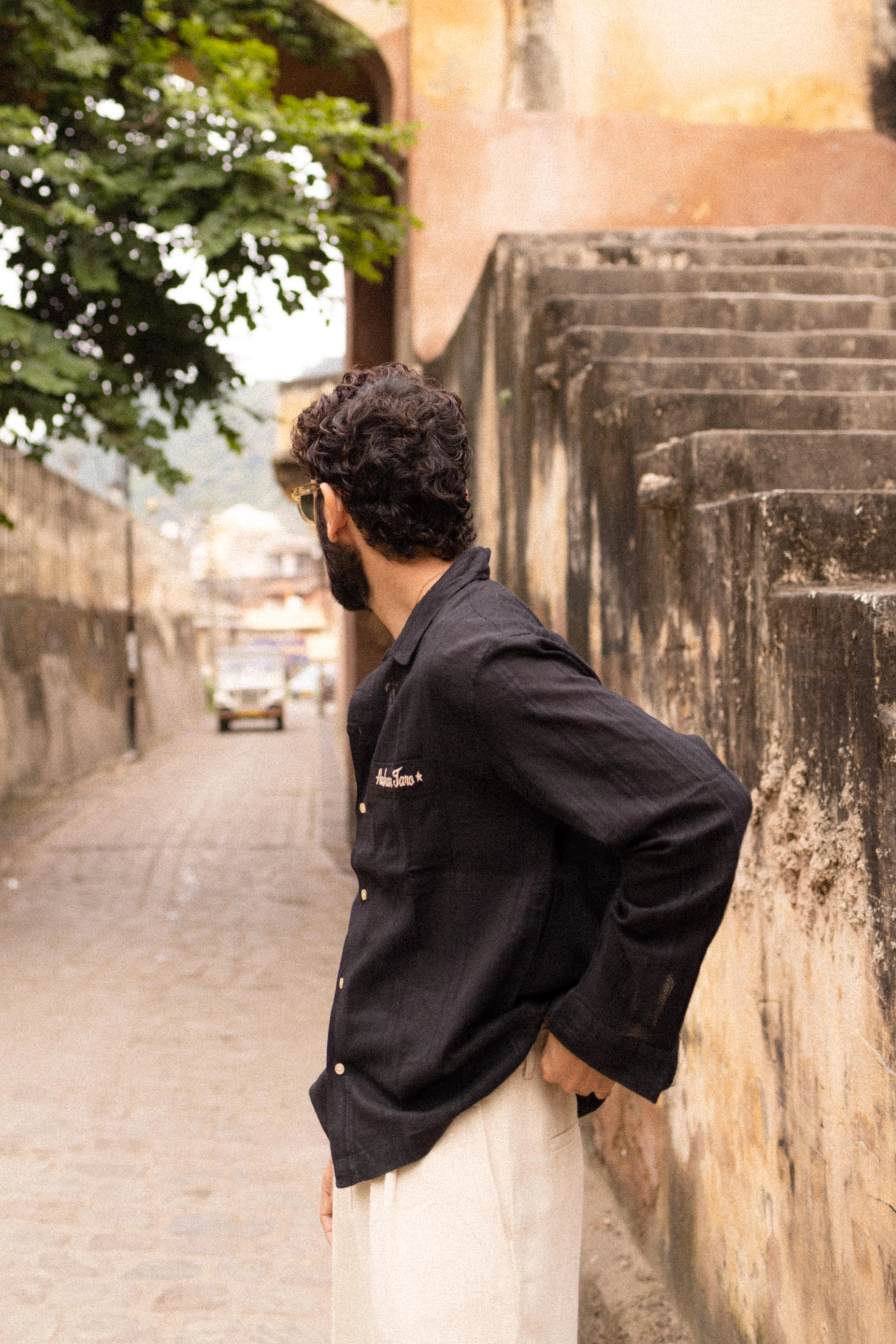 Black Dobby Resort Shirt - Image 5