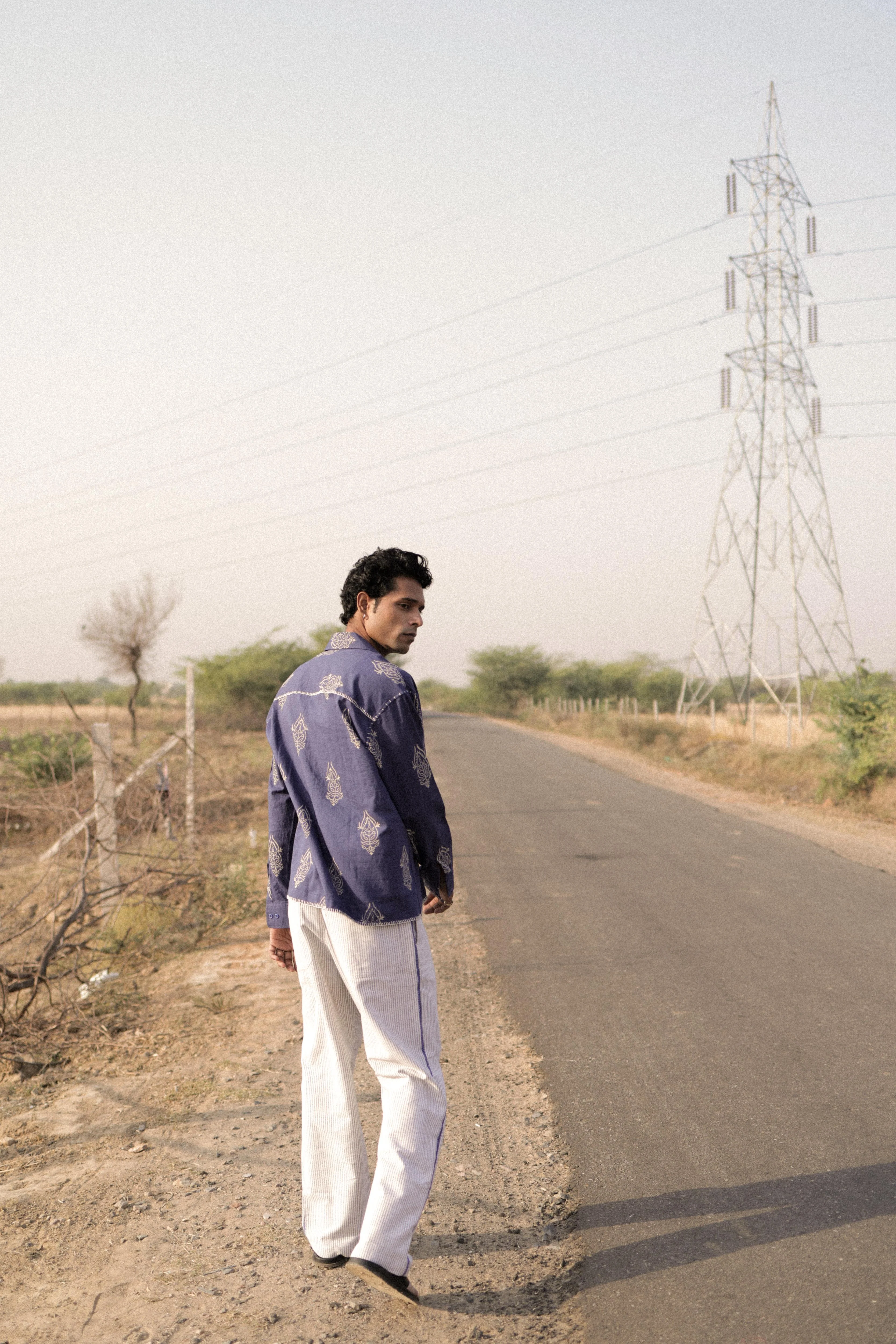 Blue Hand-Blocked Jaipur Shirt - Image 3