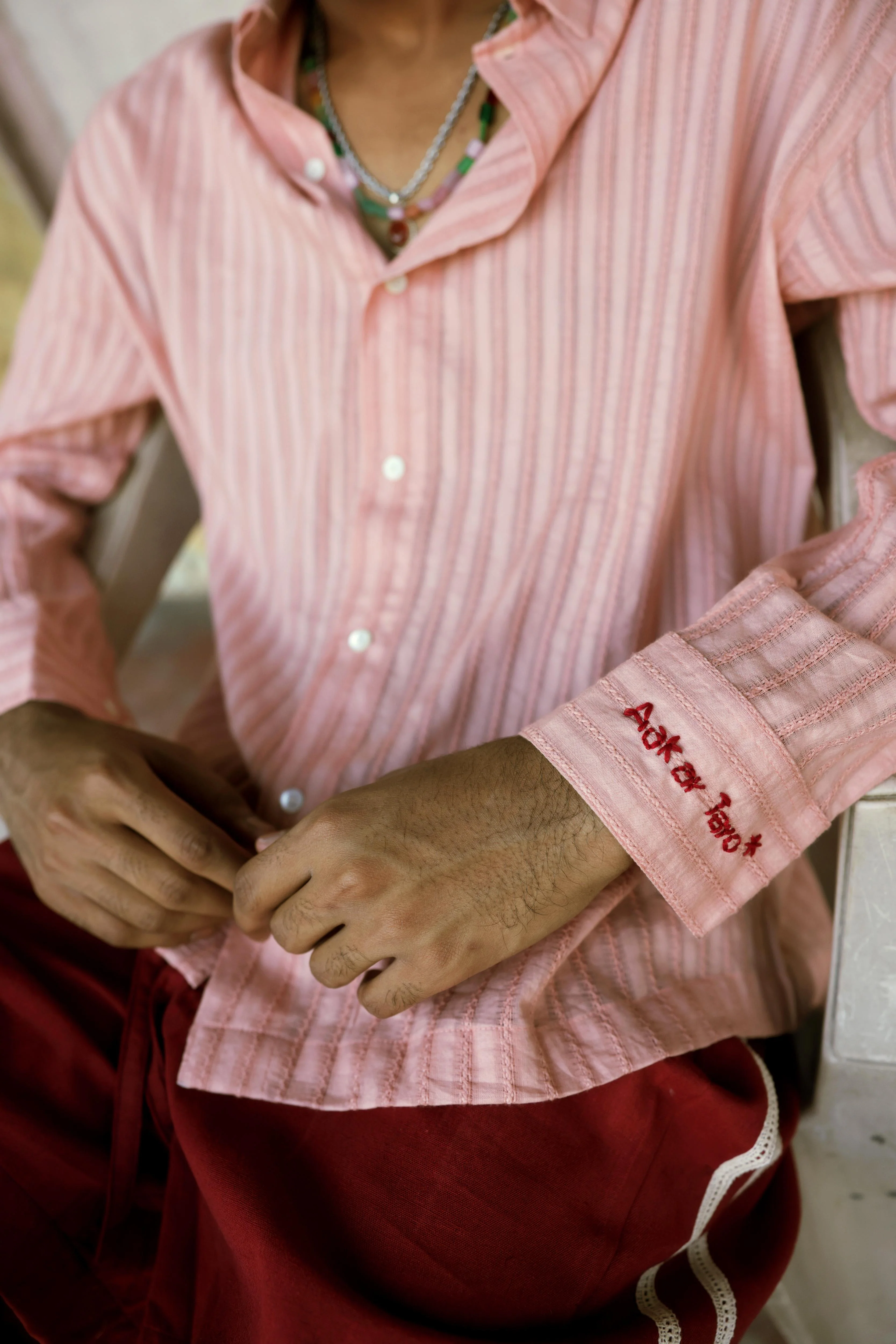 Clay Pink Dobby Shirt - Image 3