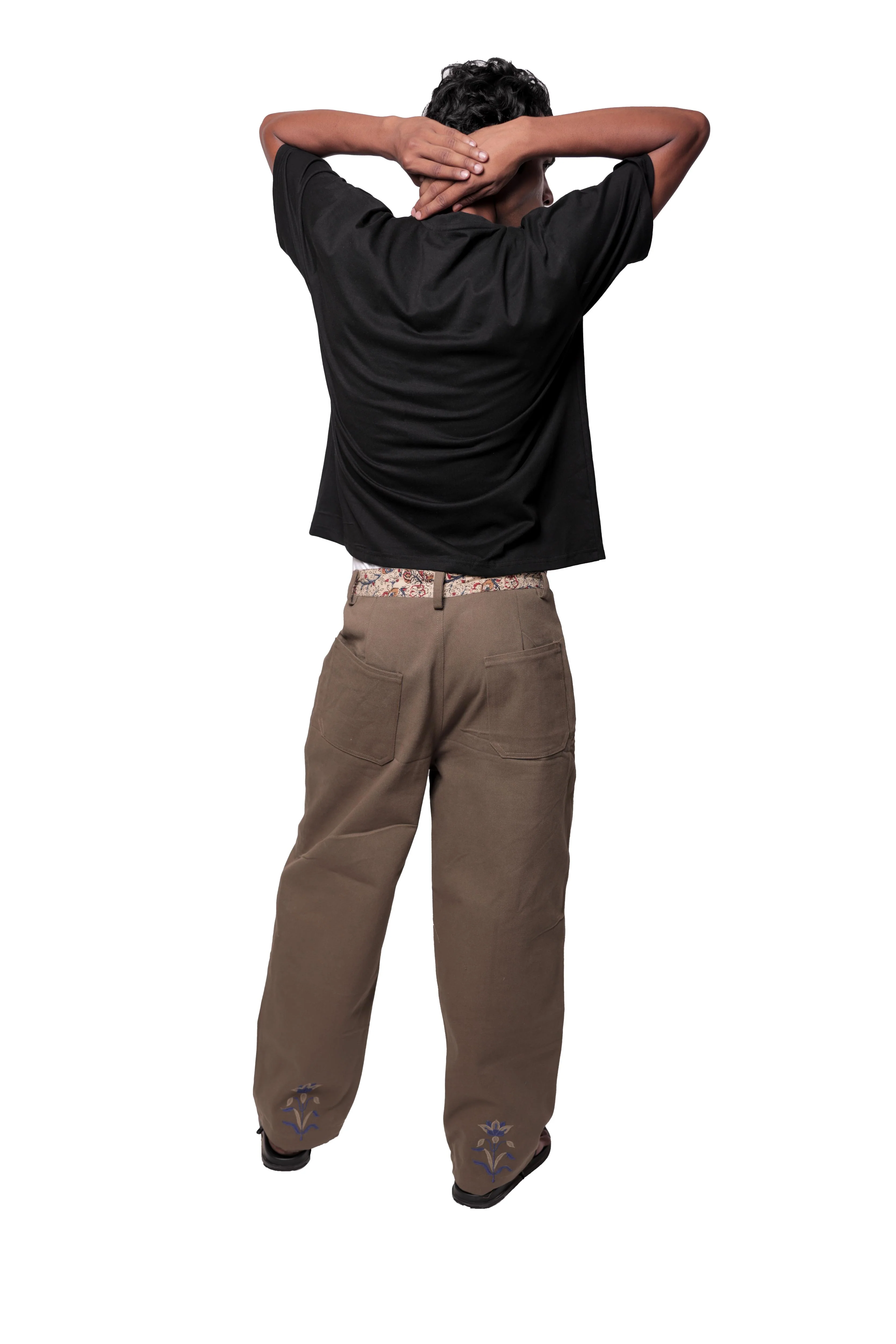Olive Embroidered Pants - Image 6