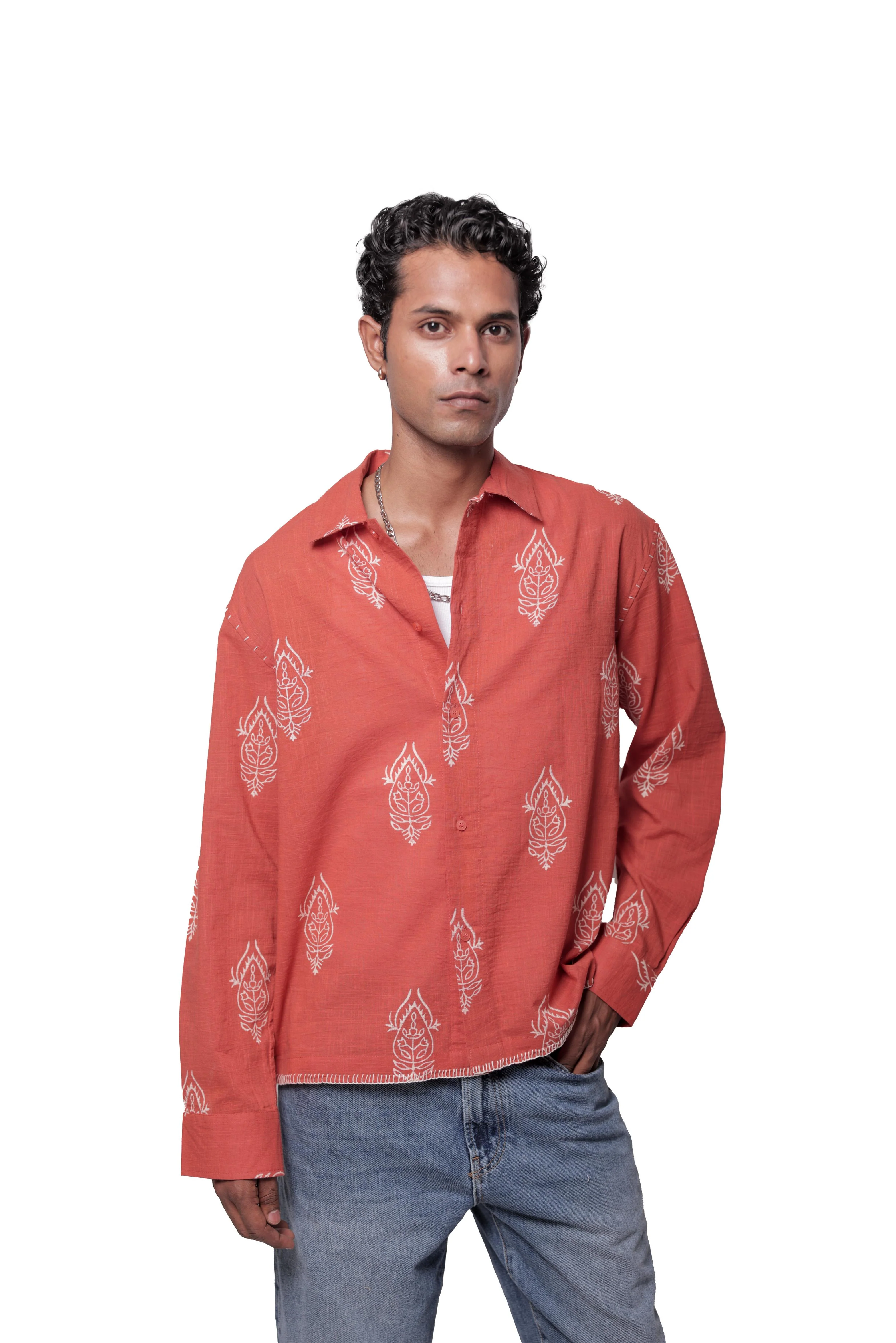 Rust Pink Jaipur Shirt - Image 4