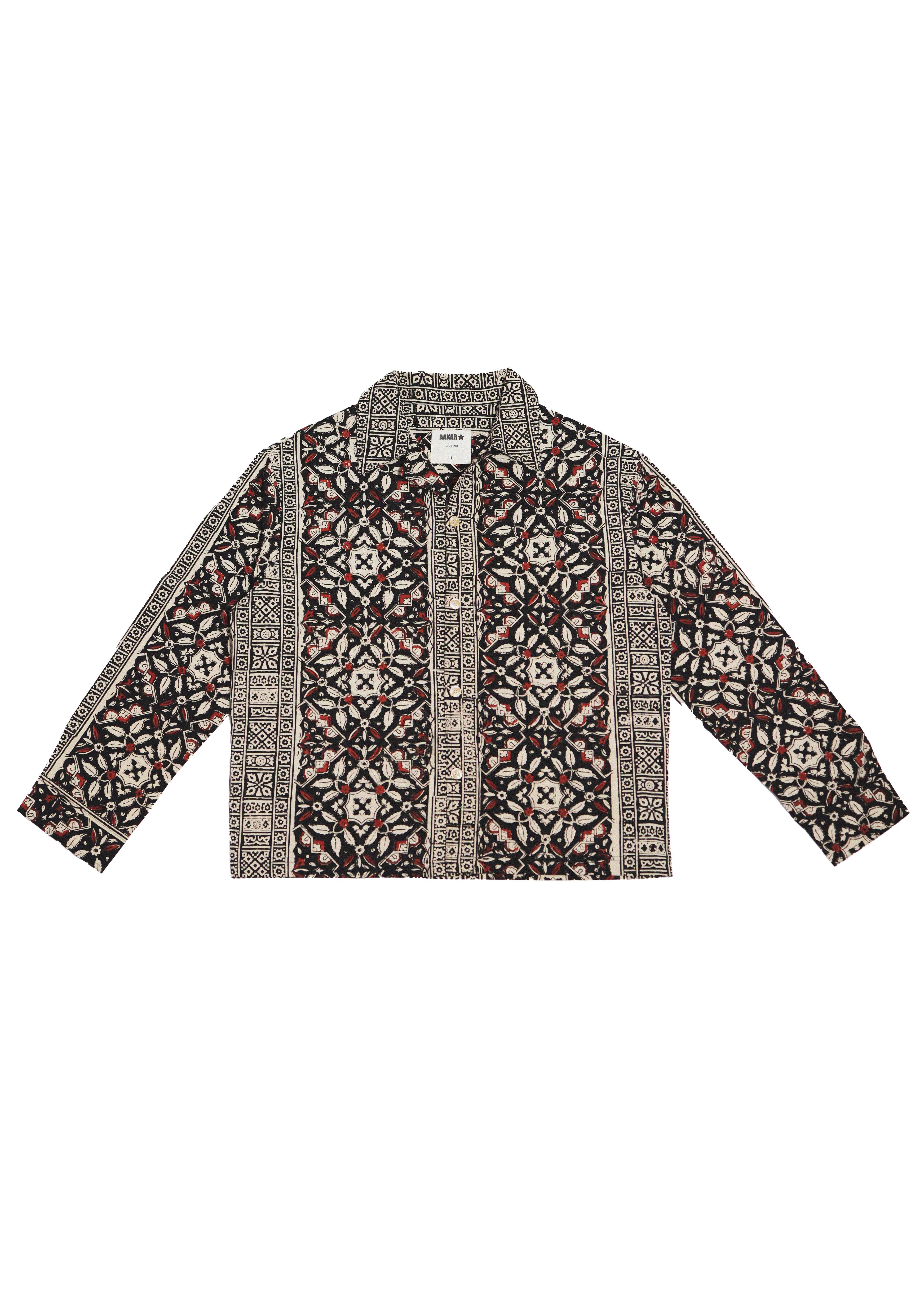 Syahi Begar Block Printed Shacket - Image 3